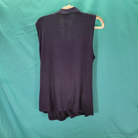 41 Hawthorn Navy Blue Sleeveless Drape Front Knit Top XXL - Picture 6 of 8